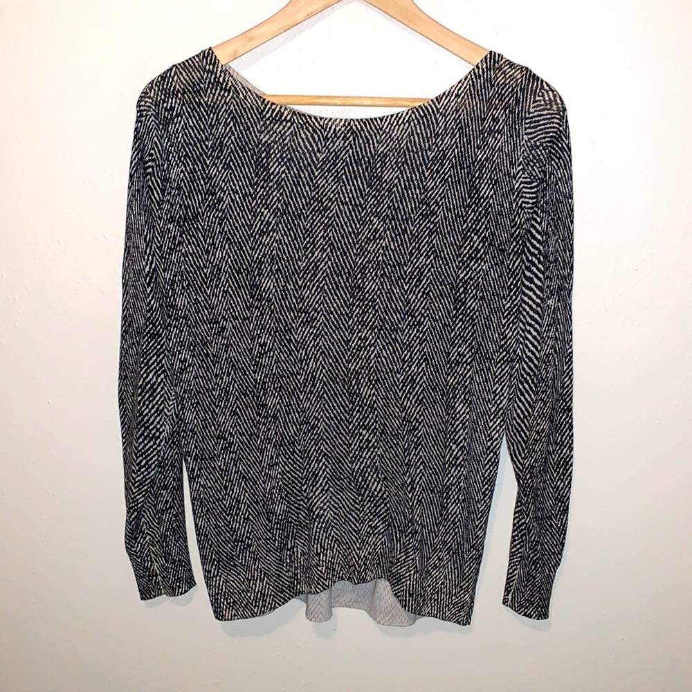 Whbm Herringbone Pattern Pullover Sweater - image 3
